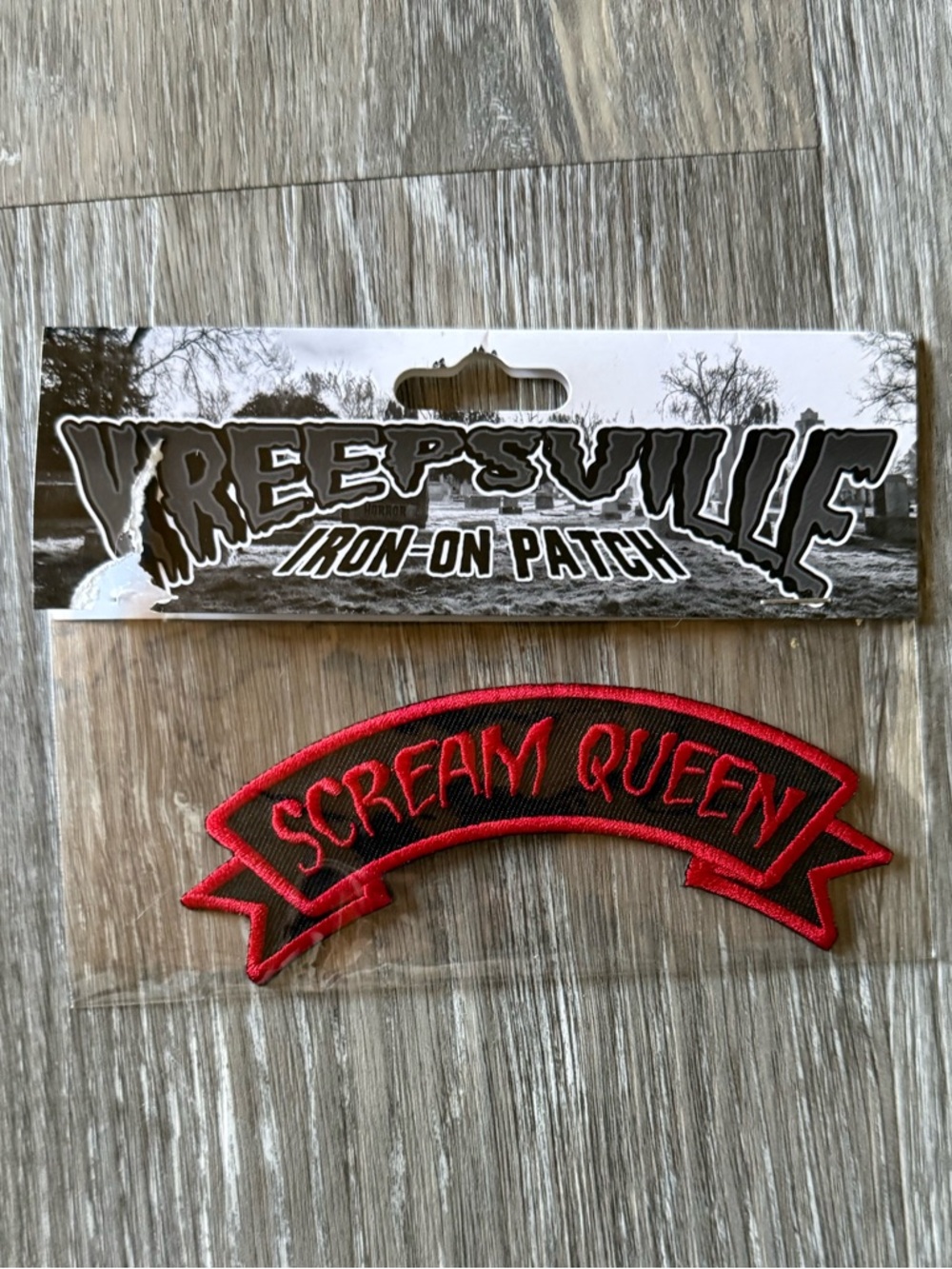 Kreepsville 666 ‘Scream Queen’ Red & Black Patch
